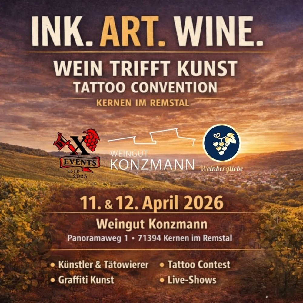 Wein Trifft Kunst Tattoo Convention Kernen im Remstal 2026